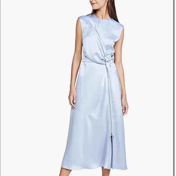 Cedric Charlier Womens Satin Wrap Dress - Picture 2 of 6
